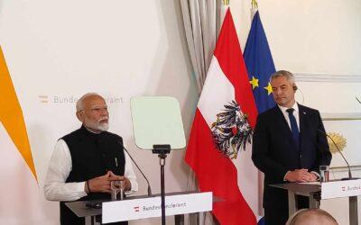 Vienna: Indian PM Moodi Welcomed by Federal Chancellor Karl Nehammer (ÖVP)