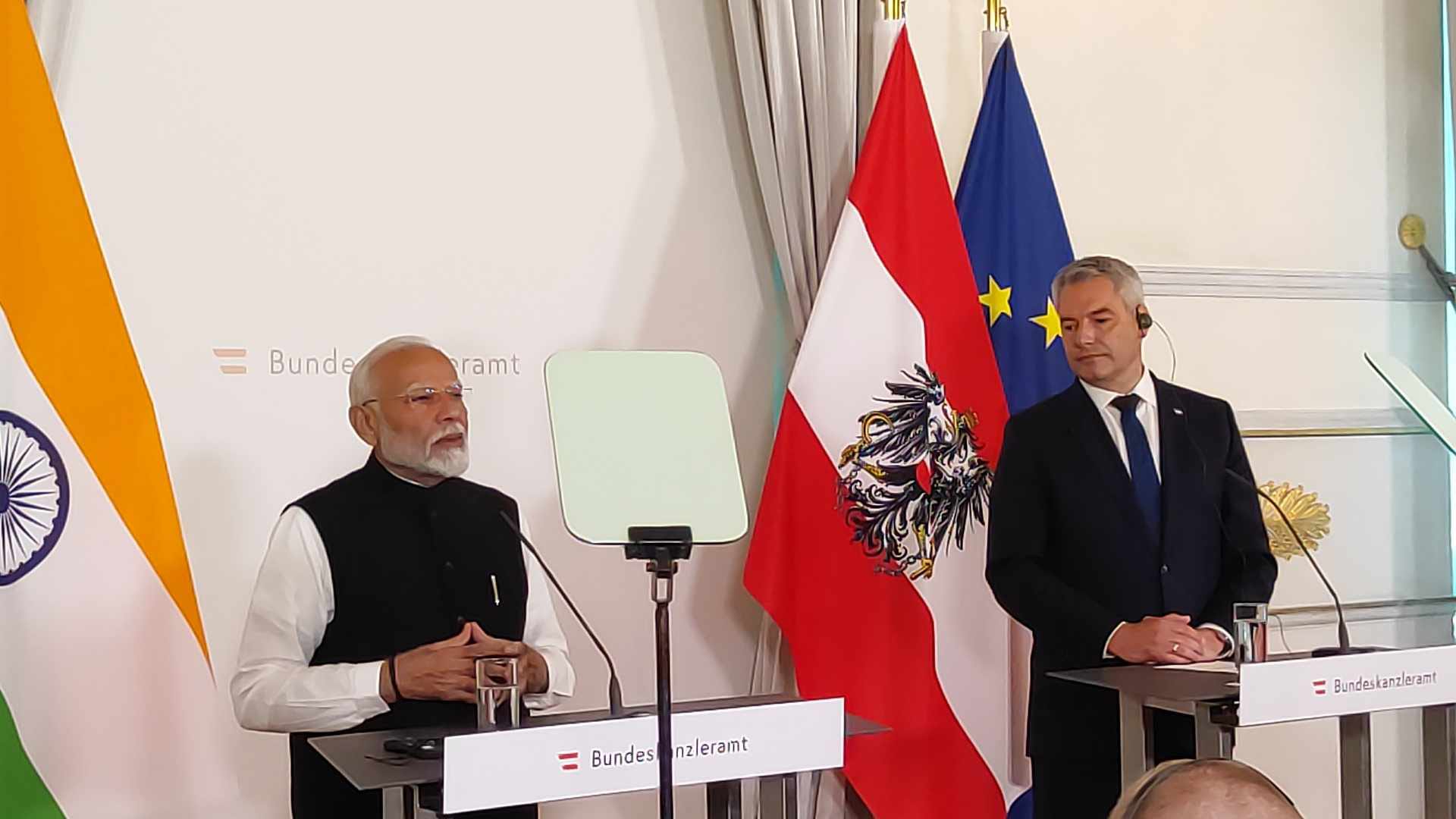 Vienna: Indian PM Moodi Welcomed by Federal Chancellor Karl Nehammer (ÖVP)